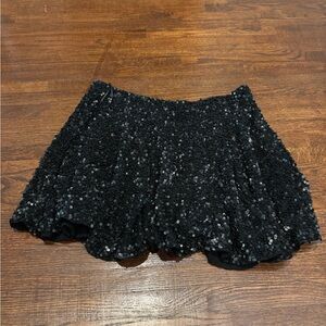 Sequined Black Mini Skirt Size Small